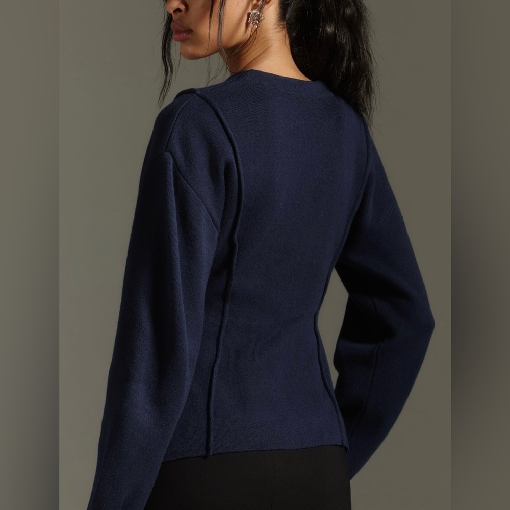 NWOT Maeve by Anthropologie Navy Sweater - Picture 3 of 9